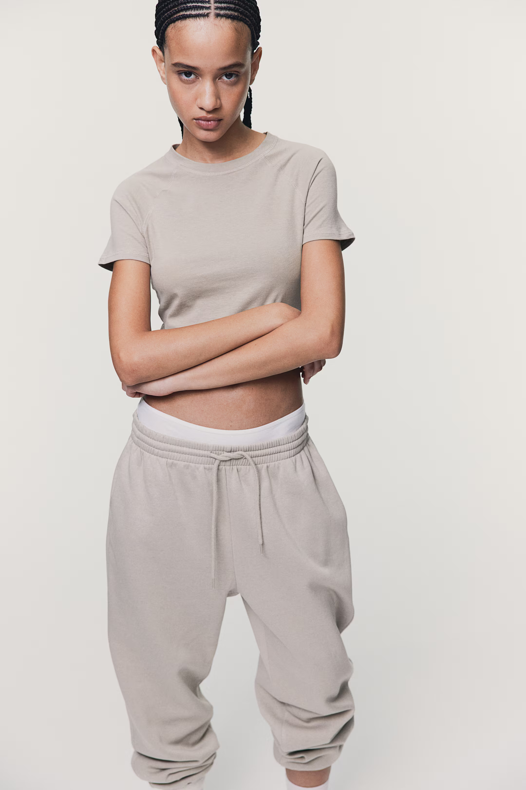Short T-shirt - White - Ladies | H&M US | H&M (US + CA)