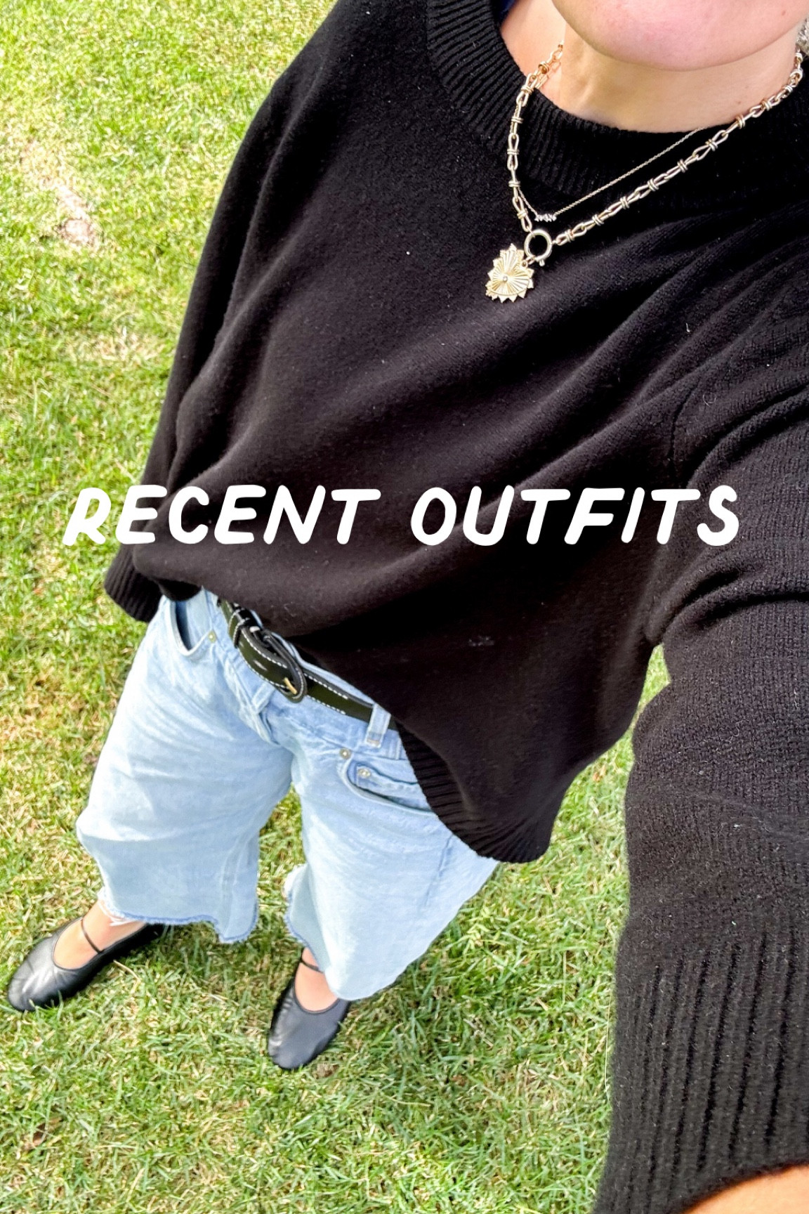 October outfits 

Quince code INFP-CARO10 

Gap jeans are TTS 

Citizens jeans run HUGE, size two sizes down (I'm in a 26)

wearing a M in all of the quince sweaters 