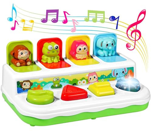 AINOI Baby Toys 6 to 18 Months, Preschool Early Learning Cause and Effect Interactive Infant Toys, Light Musical Pop Up Toys for Kids Toddlers 1-3 Years Old Boys Girls Gifts | Amazon (US)