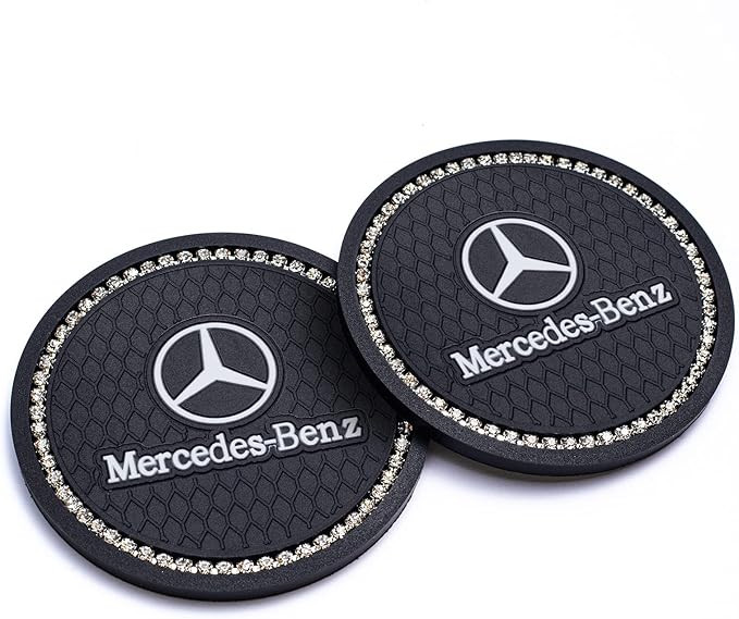 Car Cup Holder Insert Silicone Non-Slip Coaster Shiny Crystal Rhinestone Interior Accessories-2 P... | Amazon (US)