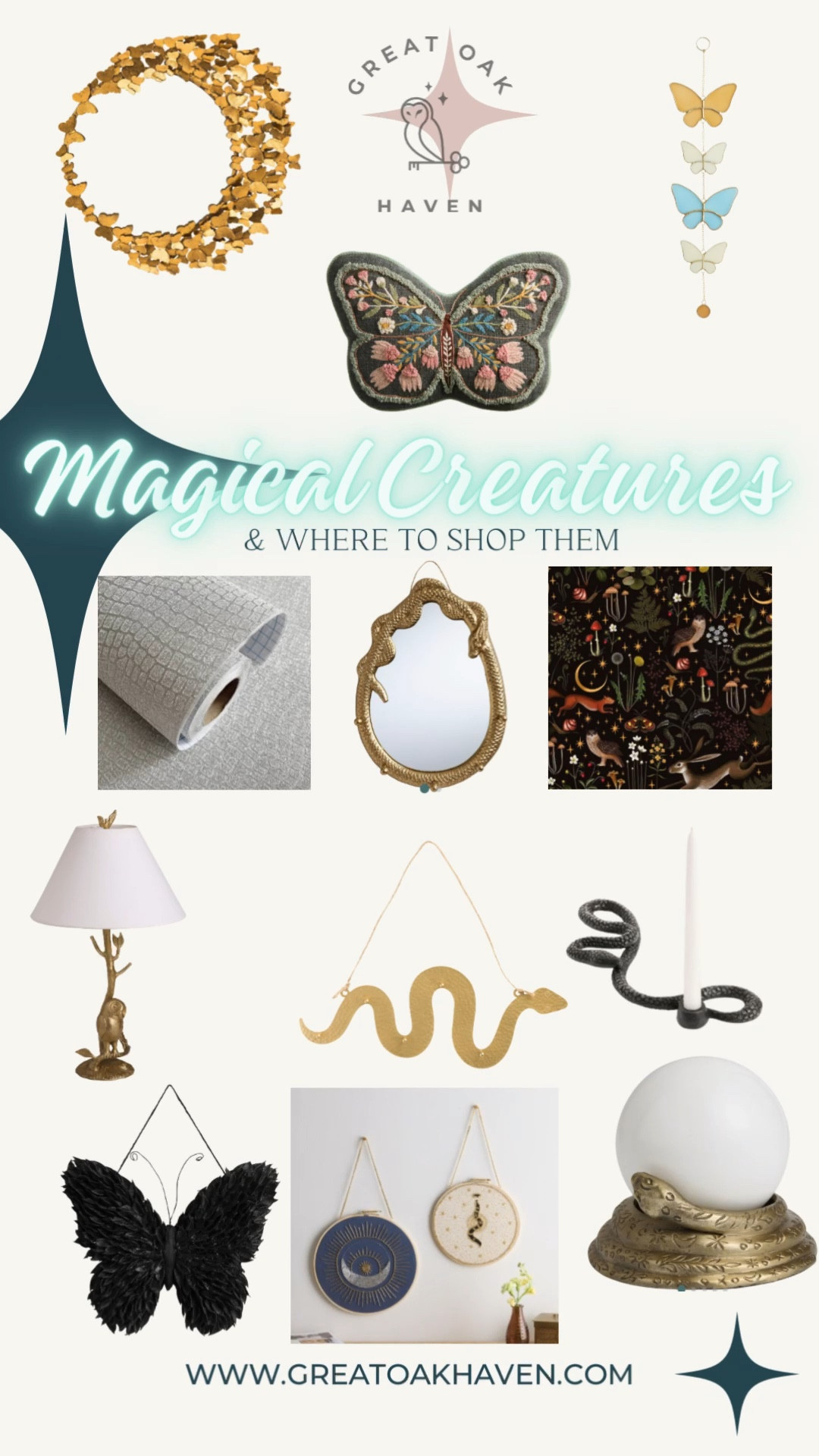 🐍 Magical Creatures & where to shop them! 🦋 

🌙Halloween & Fall vibes with a whimsical twist 🦉

#LTKHome #LTKVideo #LTKFamily