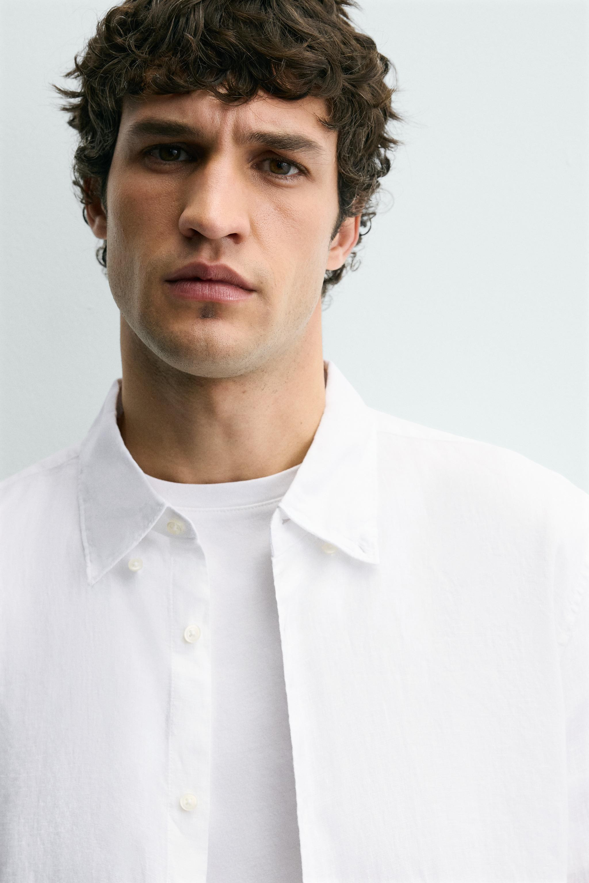 100% LINEN REGULAR FIT SHIRT | Zara US