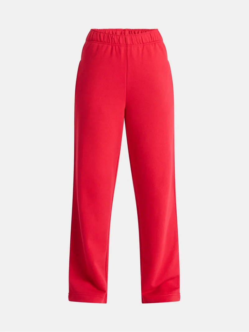 No Boundaries Wide-Leg Foldover Fleece Pants, 30'' Inseam, Women's - Walmart.com | Walmart (US)