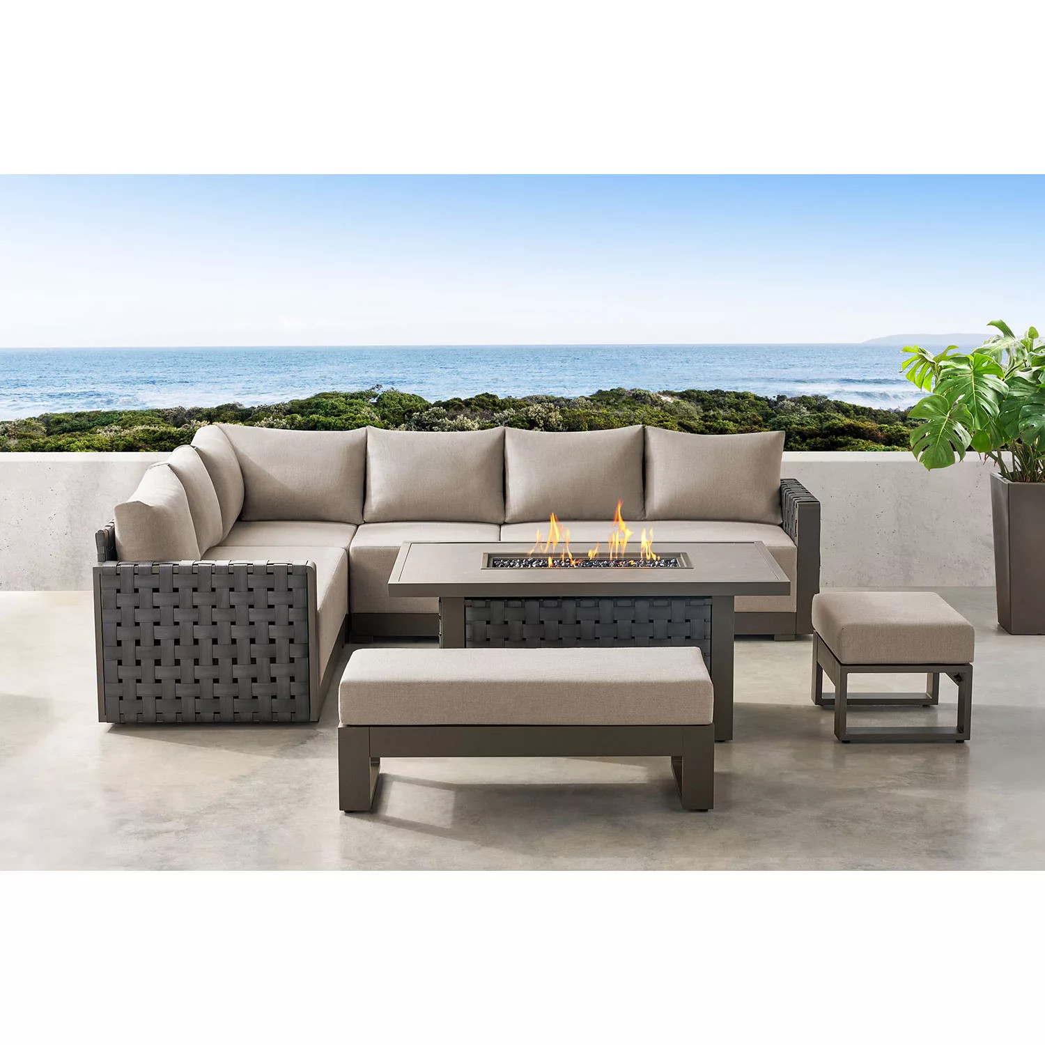 Member’s Mark Brenton Sectional Set with Sunbrella Fabric, 7pc | Sam's Club