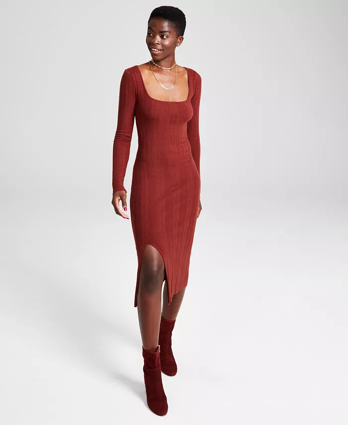 And Now This Women's Square-Neck Sweater Dress, Created for Macy's - Macy's | Macy's Canada