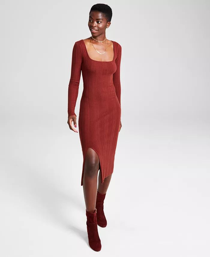 And Now This Women's Square-Neck Sweater Dress, Created for Macy's - Macy's | Macy's Canada