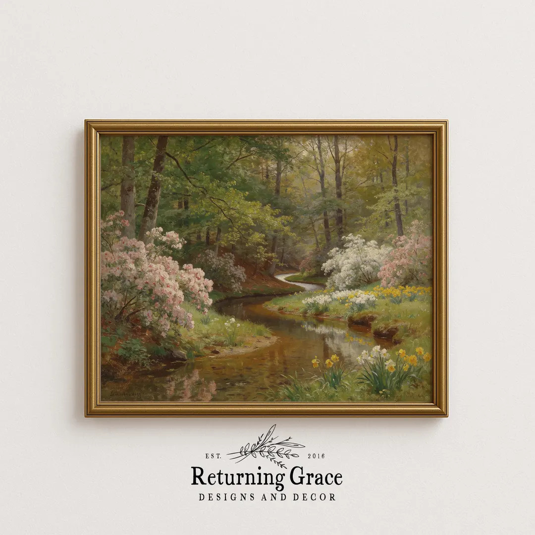 Vintage Floral Art, Farmhouse Art Print, Cottagecore Art, Spring Art (digital Download), Flowers ... | Etsy (US)