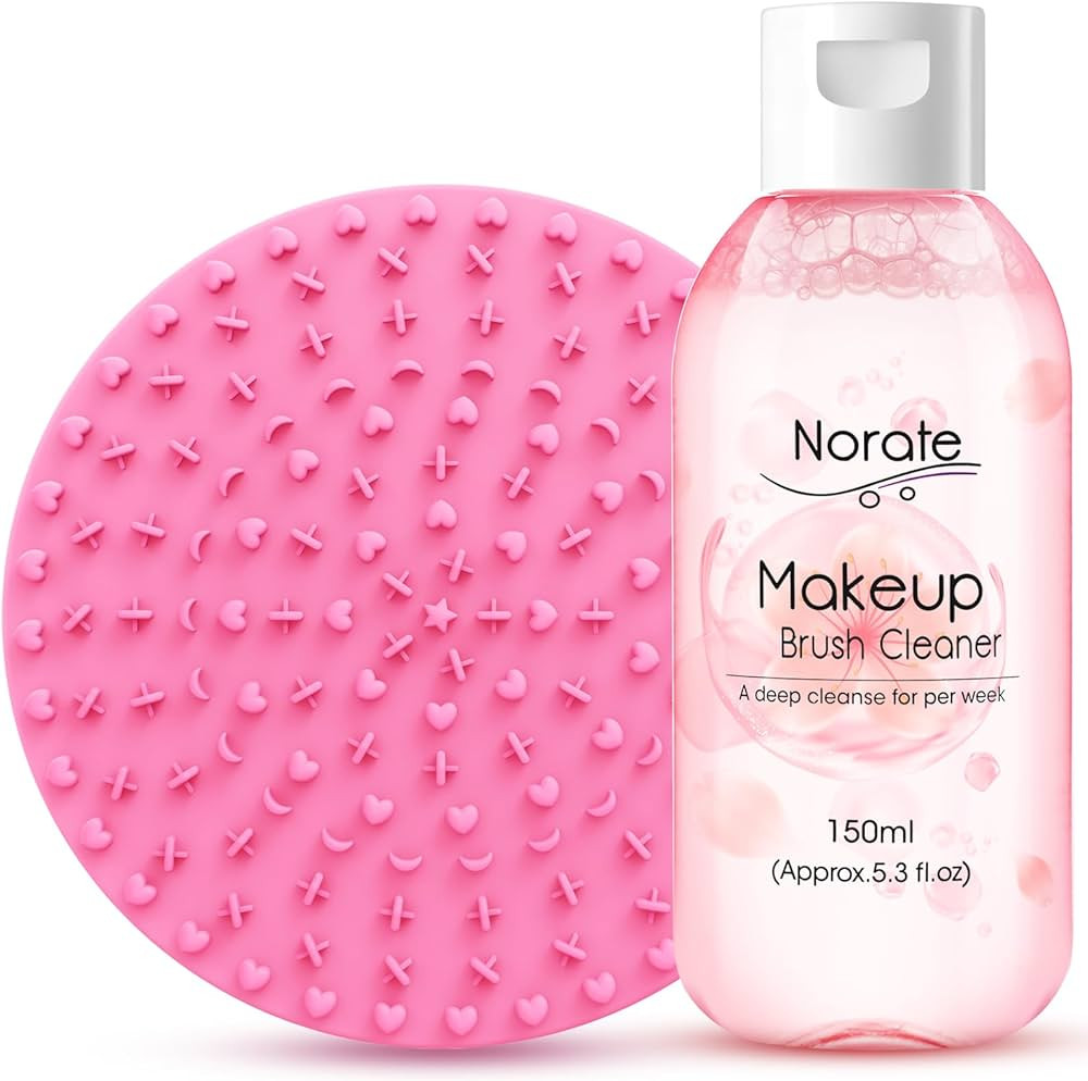 Norate Makeup Brush Cleaner, Make Up Brush Cleaner Solution + Makeup Brush Cleaner Mat, Brush Cle... | Amazon (US)