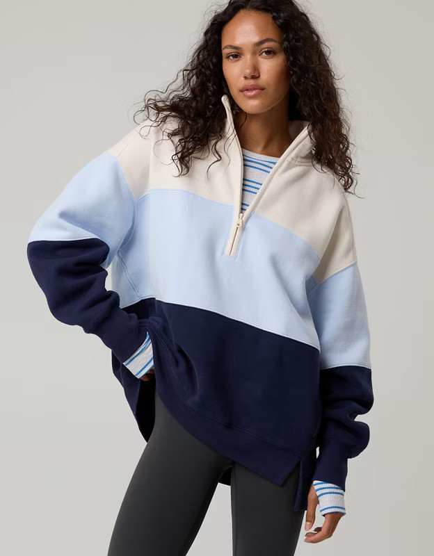 OFFLINE By Aerie Cloud Fleece Quarter Zip Sweatshirt | Aerie