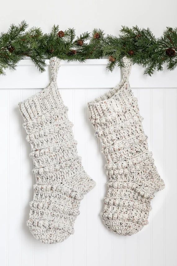 Farmhouse Crochet Christmas Stocking  Farmhouse Crochet - Etsy | Etsy (US)
