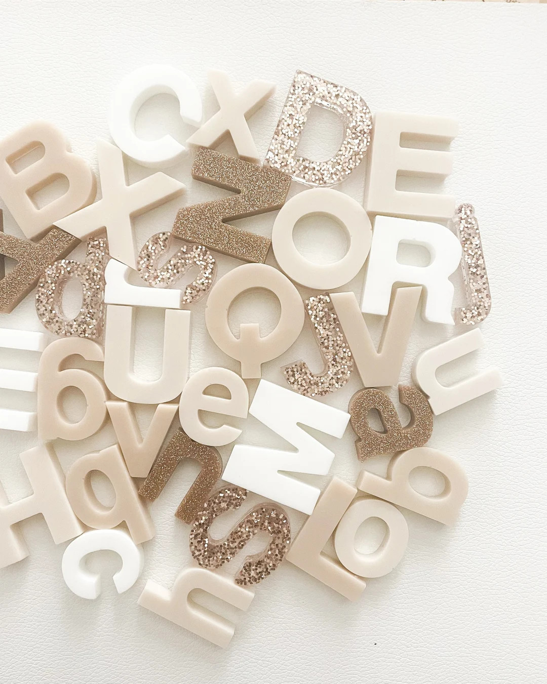 Handmade Epoxy Resin Alphabet Letters Set for Sensory Play and Homeschool Learning Tools | Etsy (US)