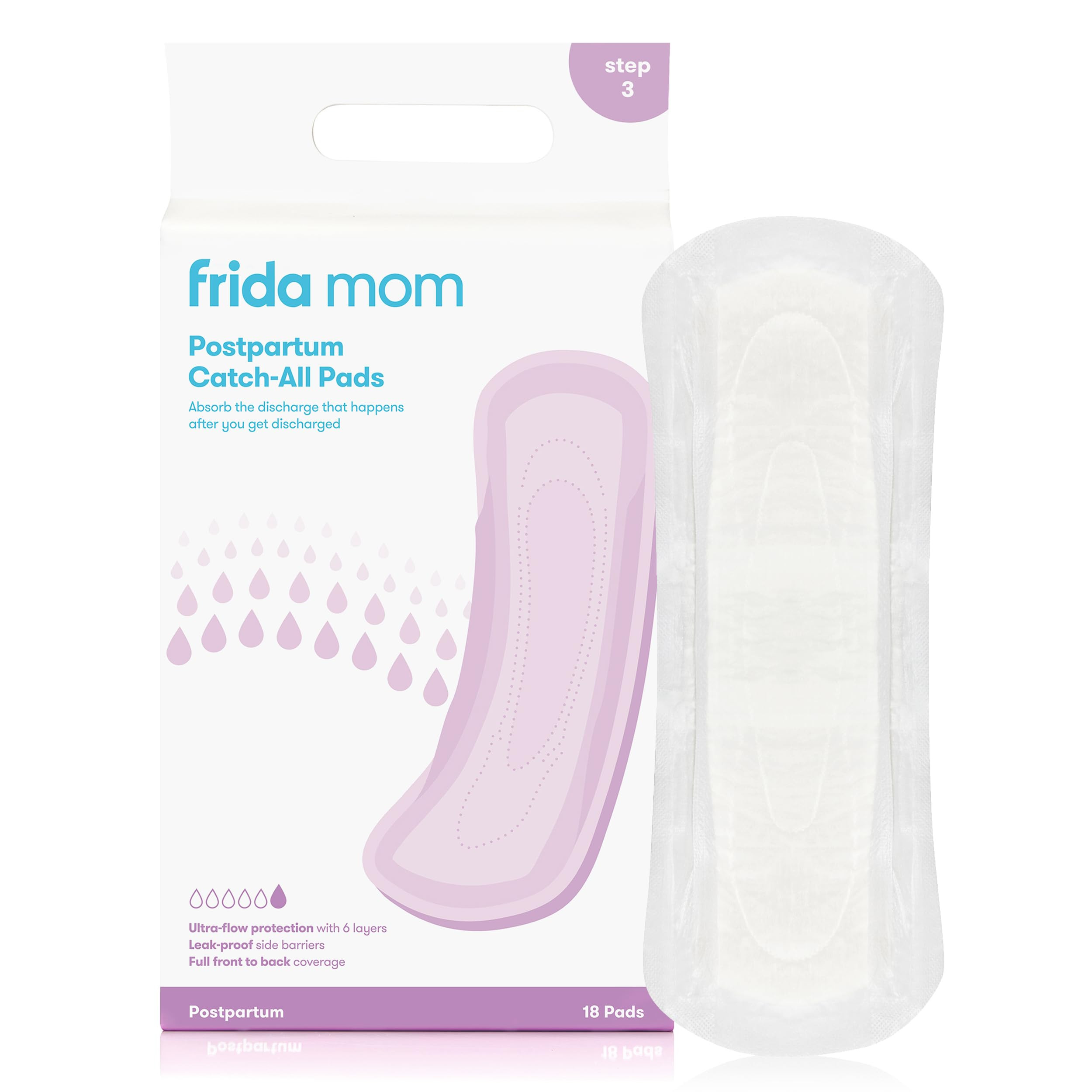 Frida Mom Postpartum Pads, Leak Proof Feminine Care Maxi Pads, 6 Layers of Protection for Maximum... | Amazon (US)