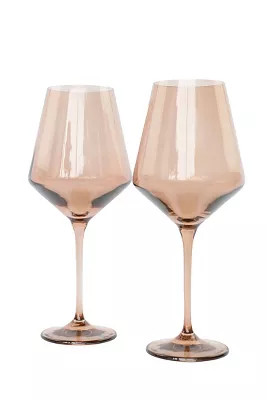 Estelle Colored Glass Wine Glass Set | Anthropologie (US)
