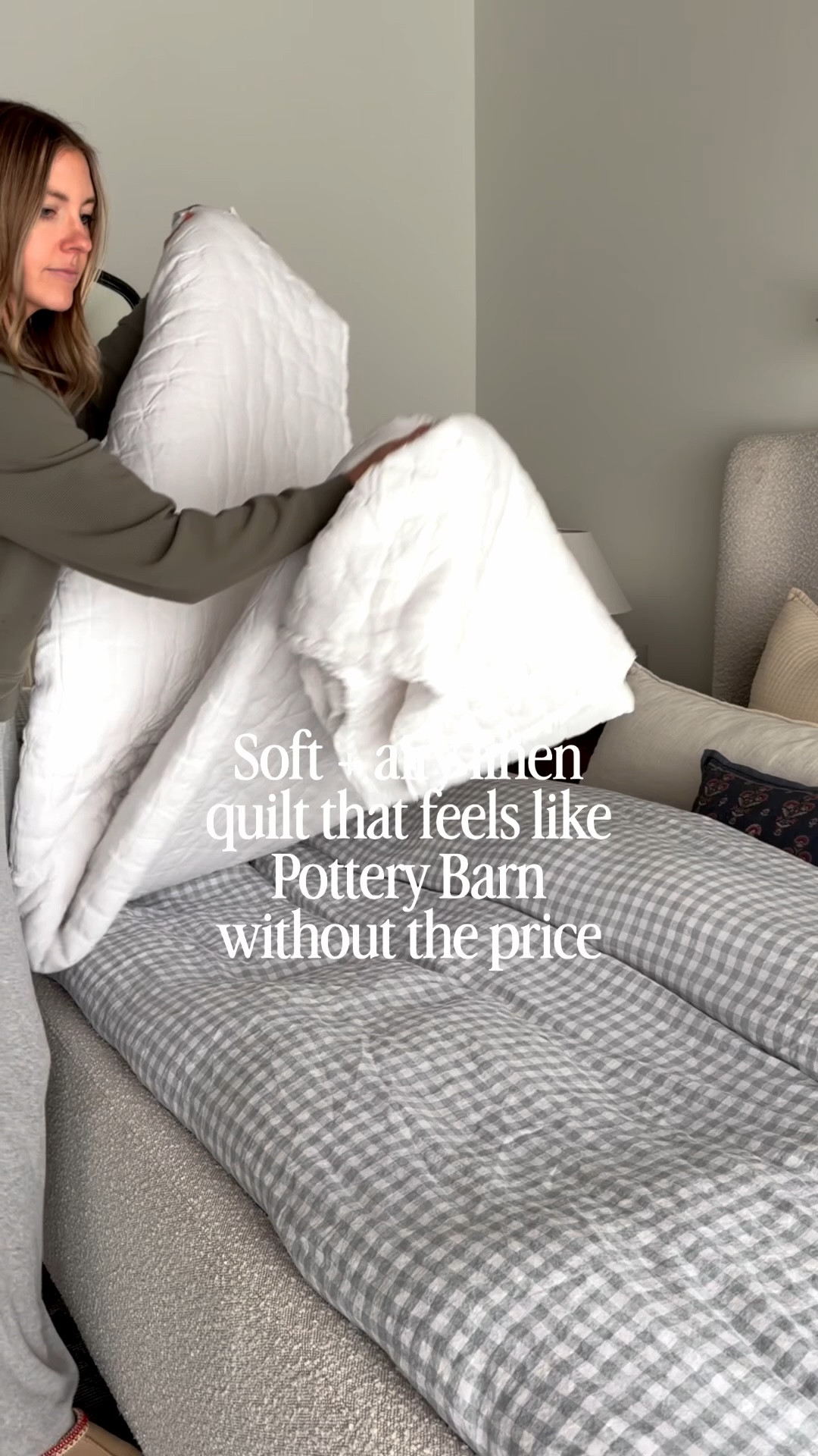 Shop our bedding here!

The prettiest European linen quilt, without the PB price! We have this quilt in multiple colors on multiple beds throughout our home and it’s the perfect lightweight summer blanket for those hot nights. Love the layered look it adds too!

#potterybarnstyle #bedding #beddinginspo #ginghambedding #boujeeonabudget 

#LTKHome