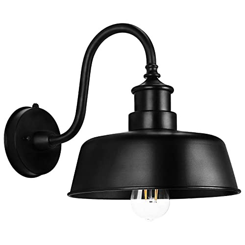 Dusk to Dawn Outdoor Wall Light Black, LIGHTESS Gooseneck Barn Lights, Exterior Wall Lighting Fix... | Amazon (US)