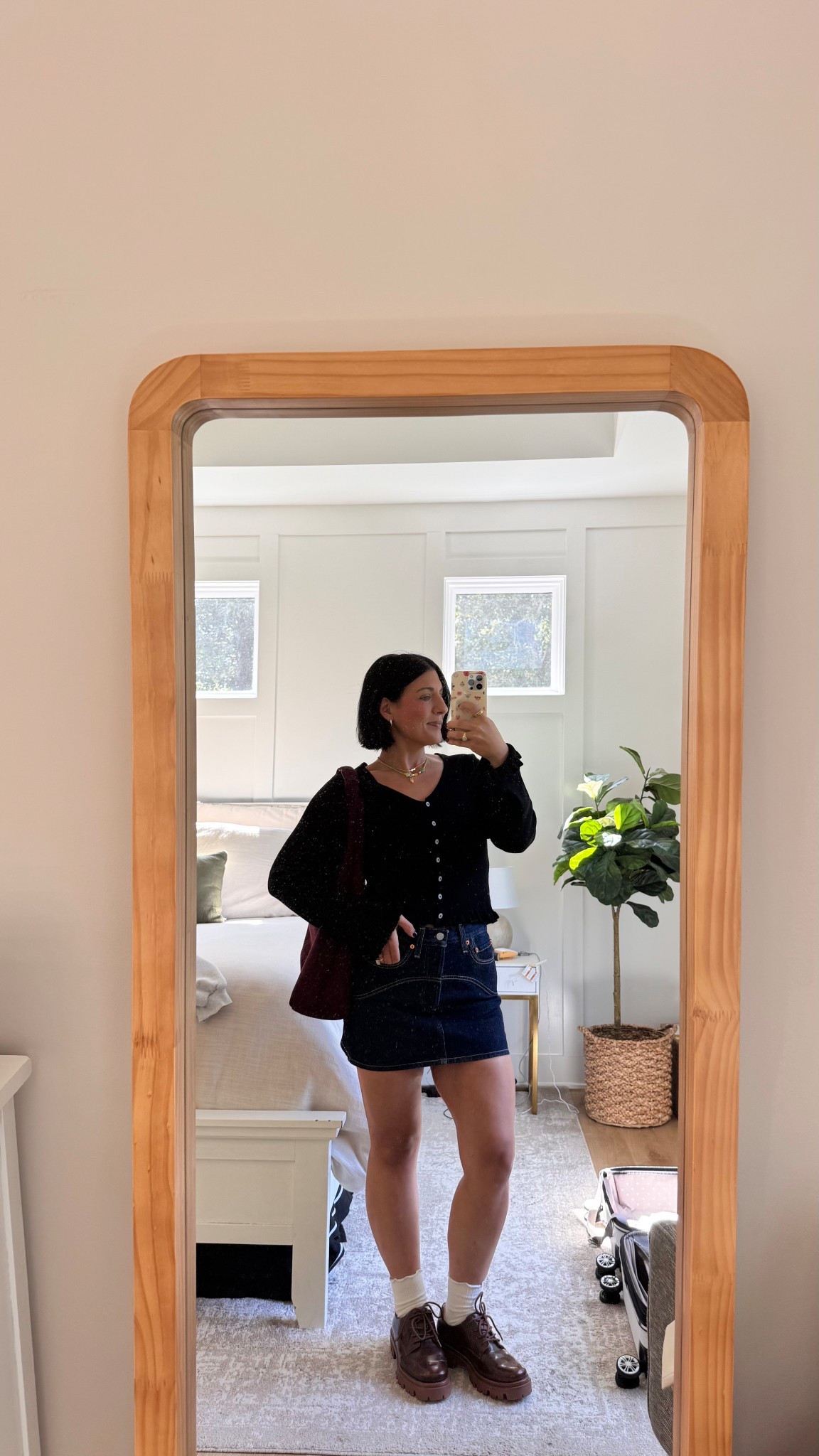 cutie fall fit. medium in the top, skirt is 27 and shoes are a slay

#LTKFallSale #LTKStyleTip #LTKFindsUnder100