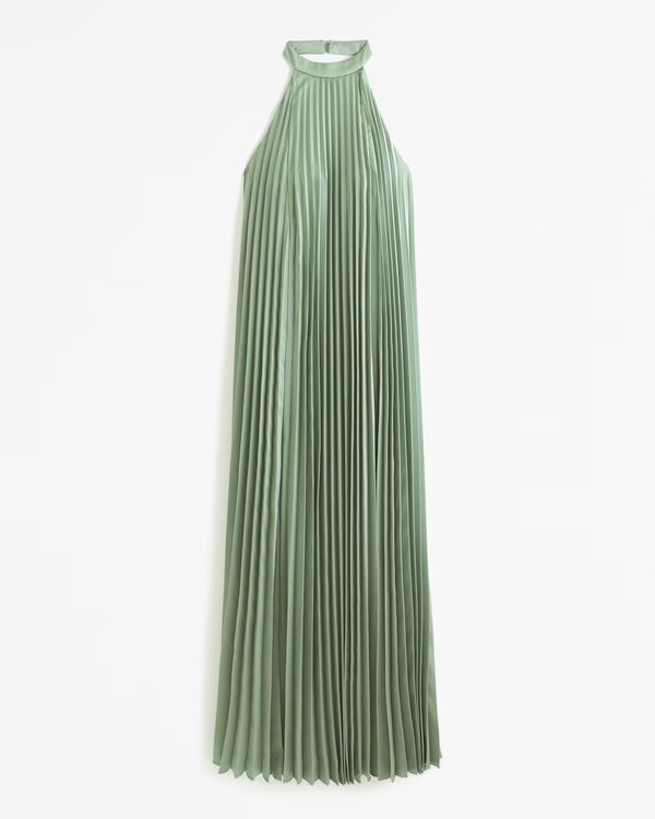 Women's The A&F Giselle Pleated Trapeze Gown | Women's New Arrivals | Abercrombie.com | Abercrombie & Fitch (US)
