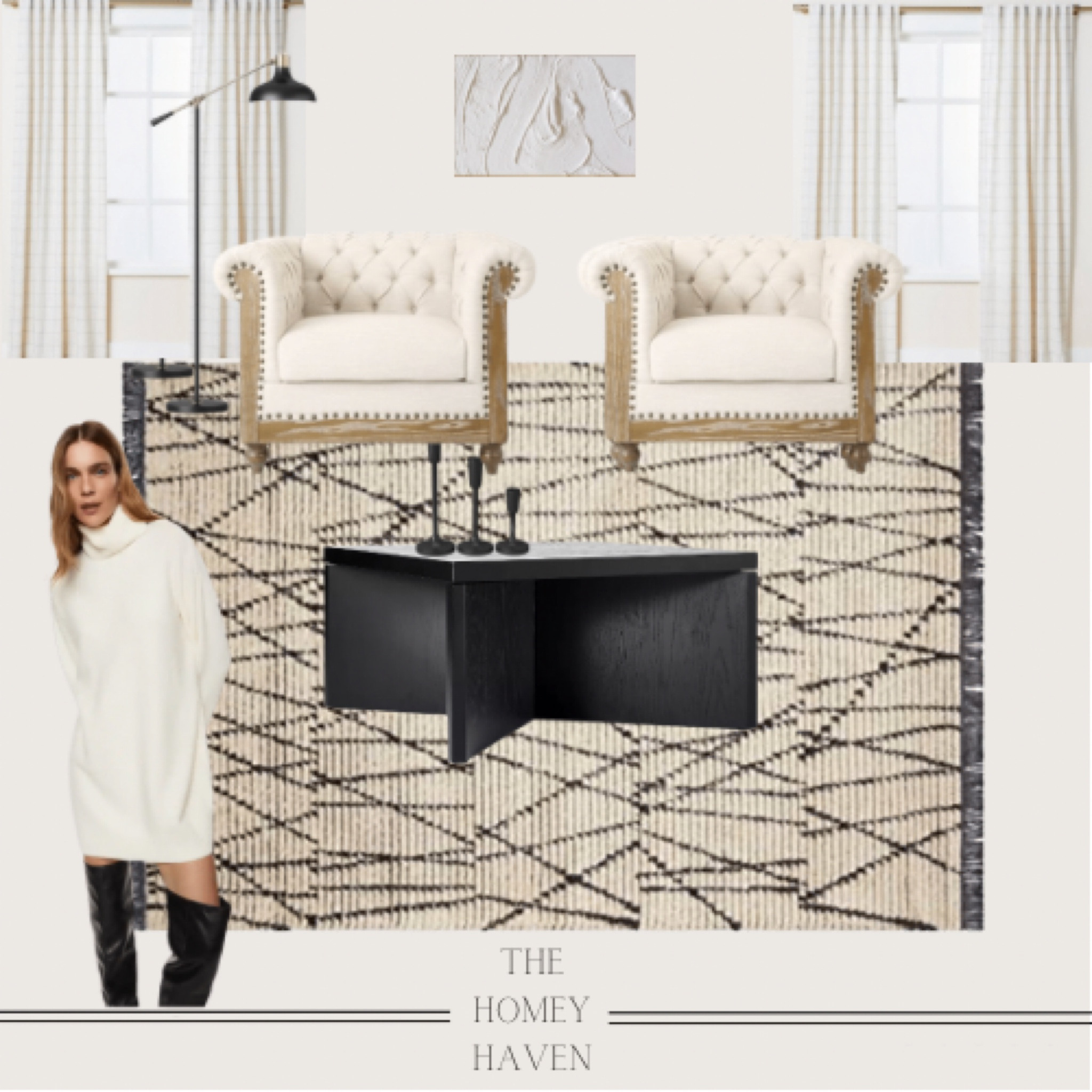 Living room
Home decor
Coffee table
Console table
Rug
Rugs
Curtains
Living room decor
Living room inspo 
Accent chairs 
Chairs
Lamp
Floor lamp
Sweater dress
Winter outfits
Black and white home
Black and white 
Wall art
Wall decor 
Candlesticks
Home
Thehomeyhaven
Loloi rugs 
Amazon home 
Target home
Target finds
Amazon finds
Mango 


#LTKFind #LTKunder100 #LTKhome