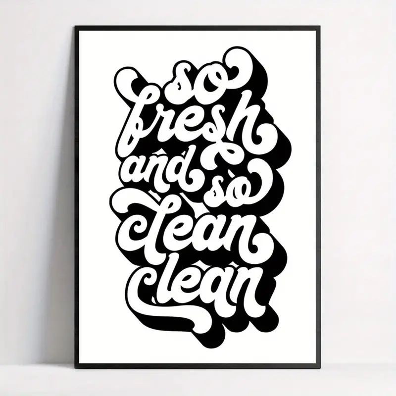 1pc Canvas Poster, So Fresh And So Clean Clean, Funky Wall Art, Sign, Trendy Wall Art, Laundry Ro... | Temu Affiliate Program