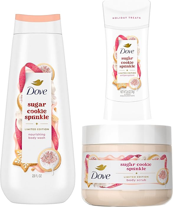 Dove Limited Edition Holiday Treats Mixed 3 Count Sugar Cookie Sprinkle Value Pack for Hydrated &... | Amazon (US)