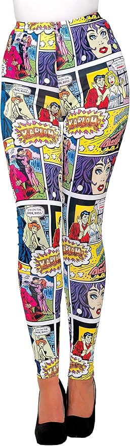 Forum Novelties Pop Art Comic Book Leggings | Amazon (US)