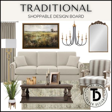 If you make the right choices, traditional design will always remain in style. To assist you in your design journey, I've created a furniture and decor board to guide you in the right direction. #traditionaldecor #traditionaldesign

#LTKhome