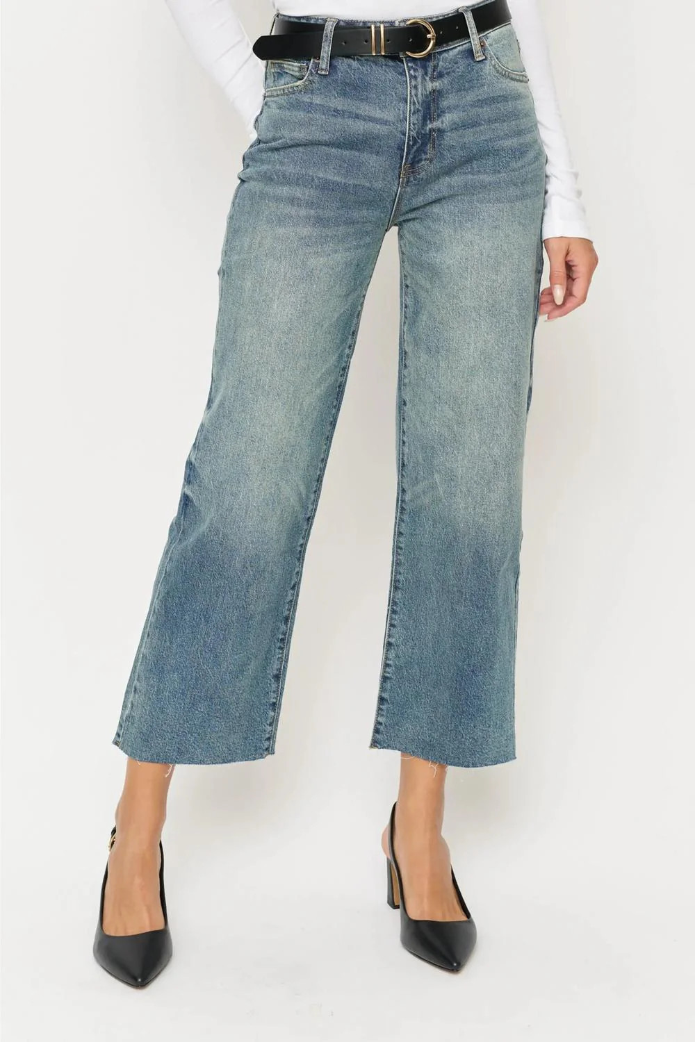 Aberdeen Crop Denim Jeans In Vintage Tint | Shop Simon