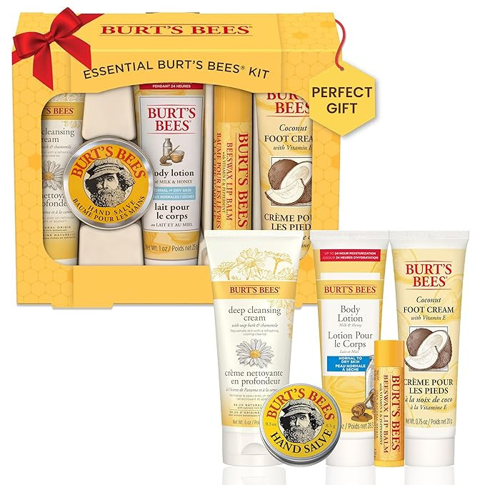 Burt's Bees Christmas Gifts, 5 Stocking Stuffers Products, Everyday Essentials Set - Original Bee... | Amazon (US)