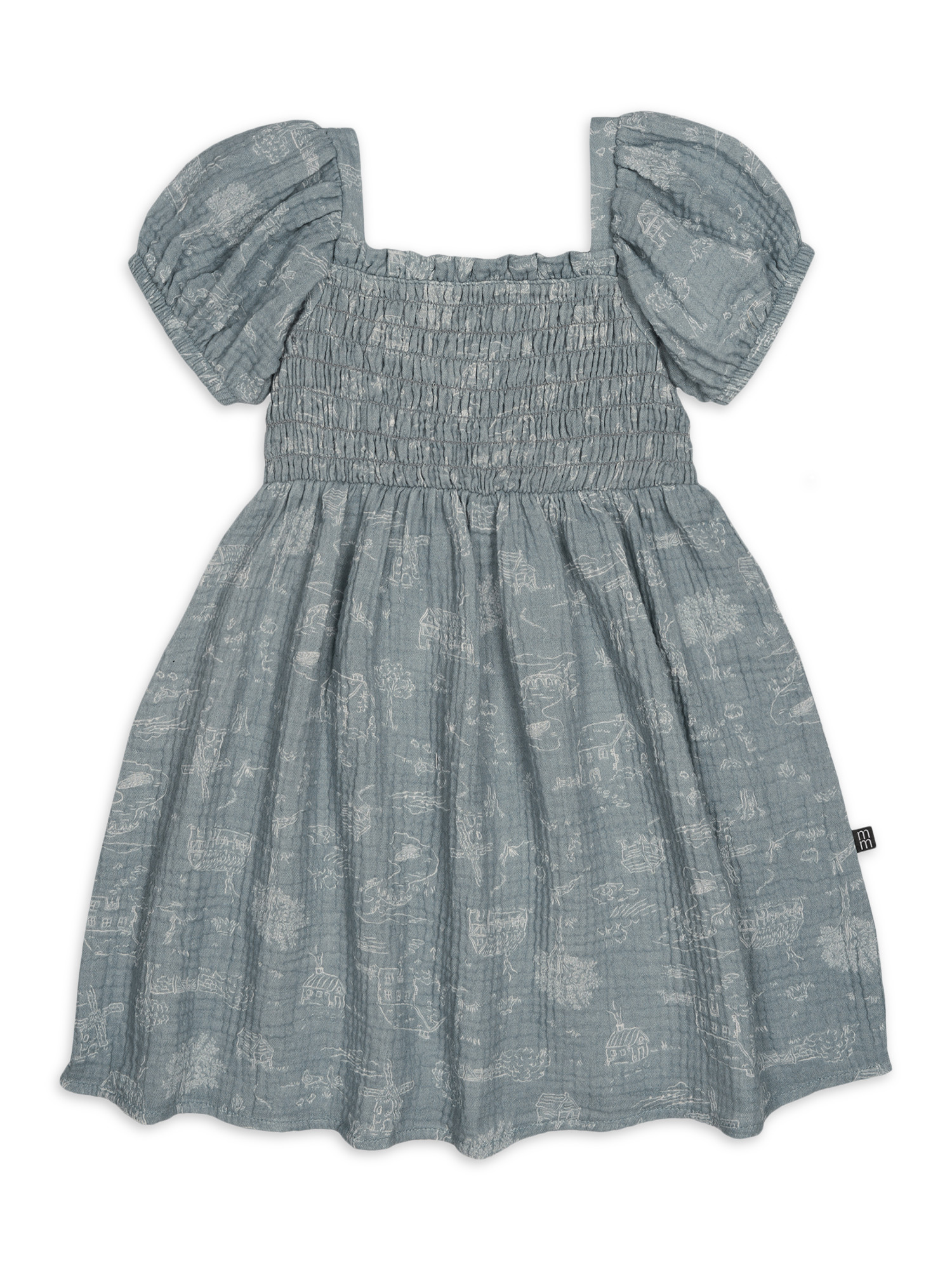 Modern Moments by Gerber Toddler Girl Puff Sleeve Dress, Sizes 12M-5T | Walmart (US)