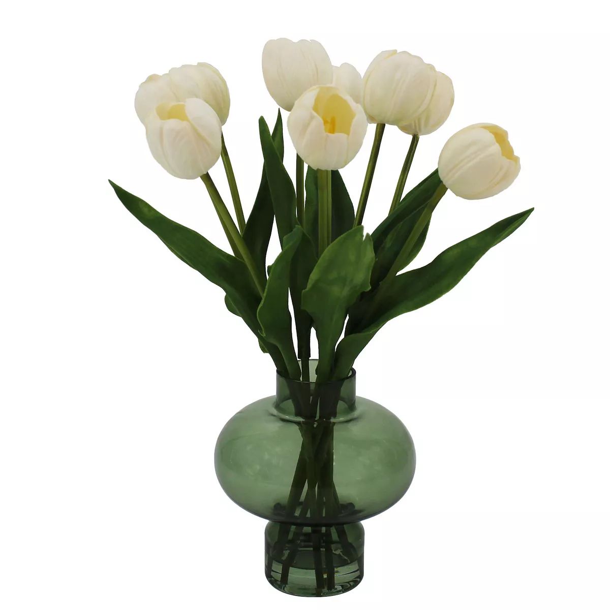 Sonoma Goods For Life® Artificial Tulips in Tinted Glass Vase Floral Arrangement Floor Decor | Kohl's