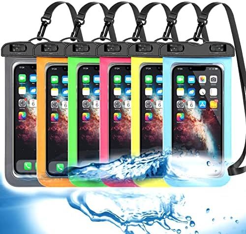 Amazon.com: 6 Pack Universal Waterproof Phone Pouch, Large Phone Waterproof Case Dry Bag IPX8 Out... | Amazon (US)