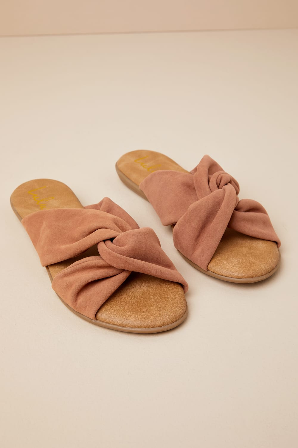 Santana Camel Suede Slide Sandals | Lulus