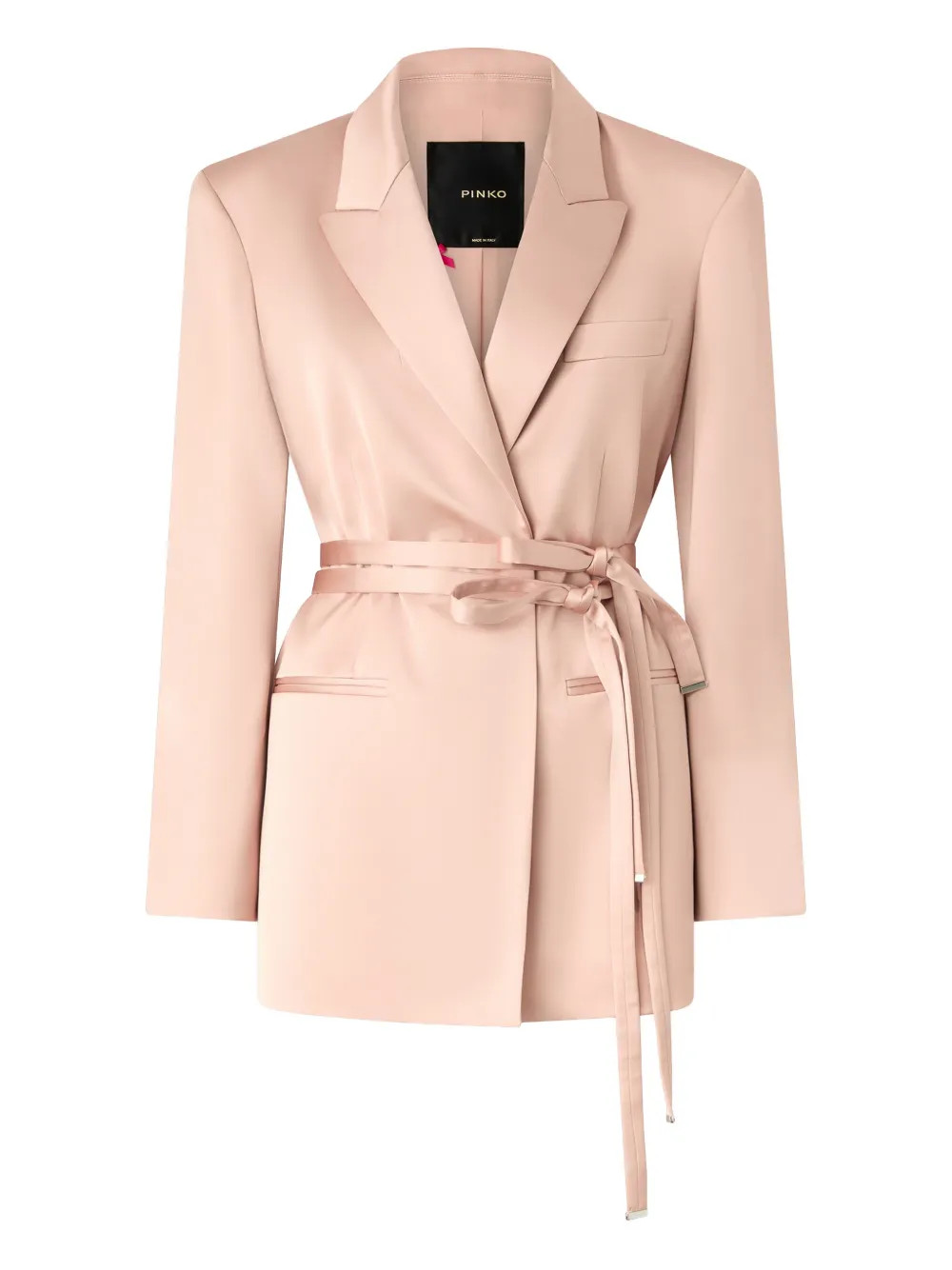 PINKO Belted Wrap Jacket | Pink | FARFETCH AU | Farfetch Global