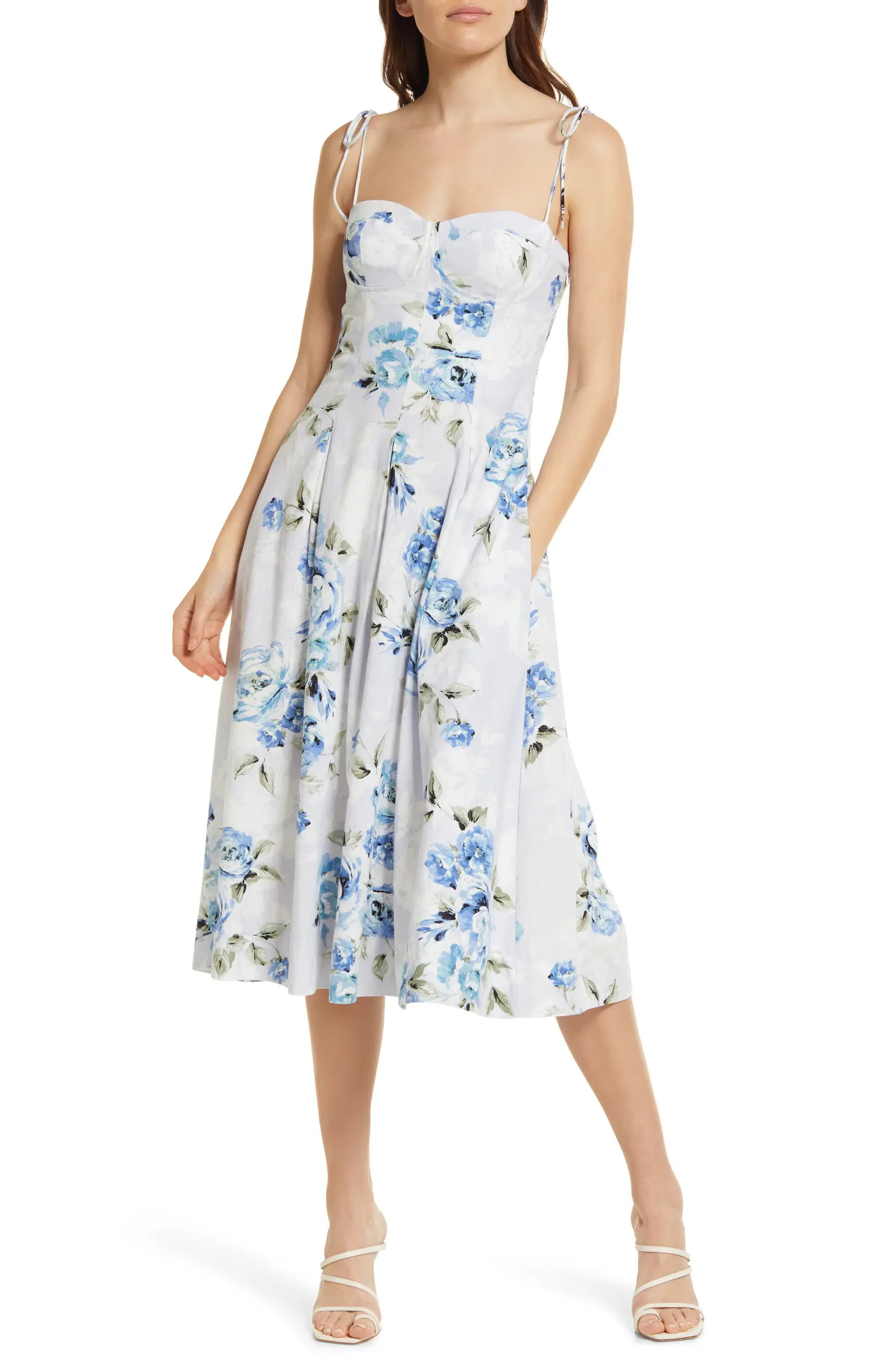 Raissa Tie Strap Midi Dress | Nordstrom