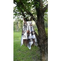 Beauiful Handkerchief Dress Made With Oak White Satin Camo Fabric & Lace | Etsy (US)