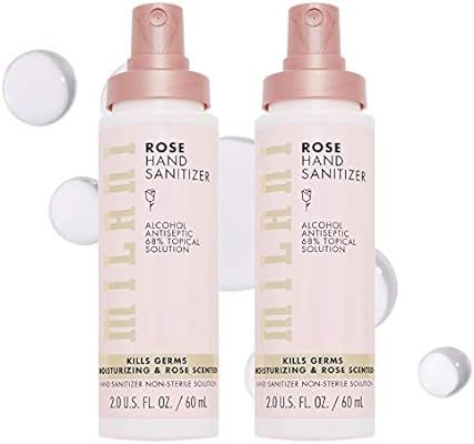 Milani Rose Hand Sanitizer (2 fl oz each) - 2 Pack - Hydrating Hand Sanitizer with Rose Scent, Ve... | Amazon (US)