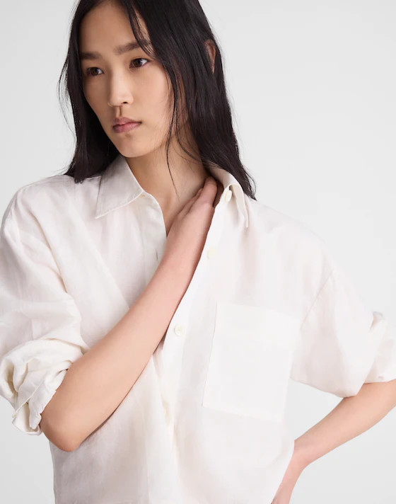 Straight-Hem Shirt in Linen$98$74.50 (24% off) | Madewell
