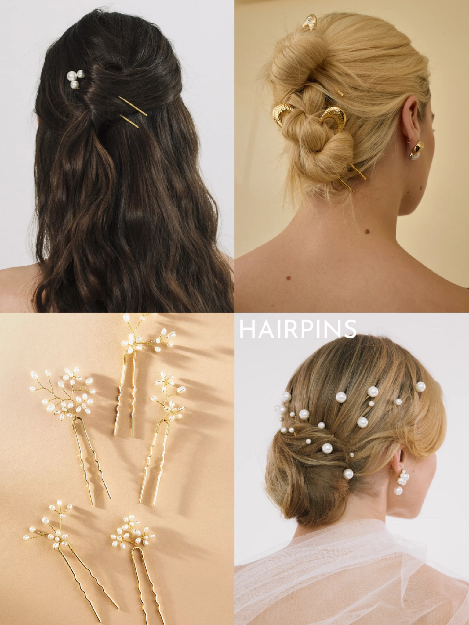Bridal hair accessories: hairpins 