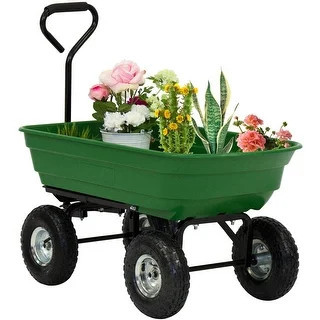 Garden Dump Cart 600lb Utility Garden Wagon w/ Pneumatic Tires | Bed Bath & Beyond
