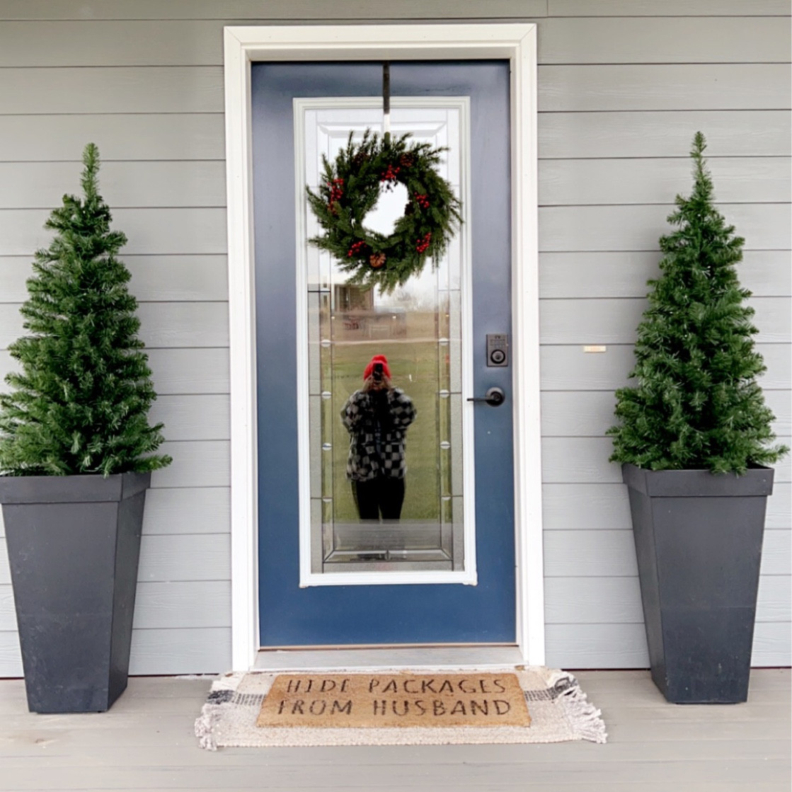 Obsessed with these porch Christmas trees from Menards! I put them in the planters I already had, but they come in cute little black ones. And they even light up. 😍😍😍

#LTKSeasonal #LTKhome #LTKHoliday