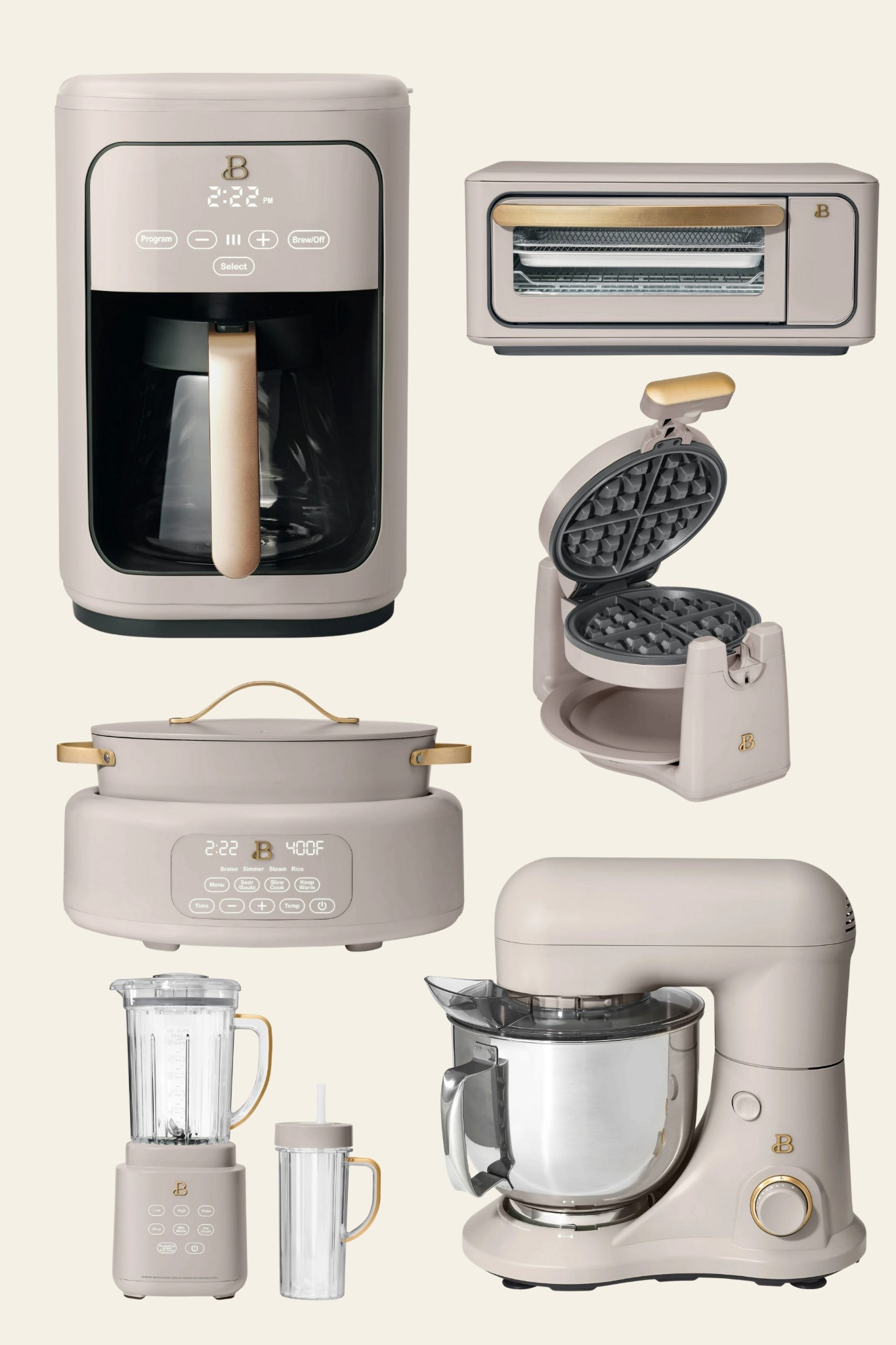 Taupe Aesthetic Kitchen Appliances by Drew Barrymore at Walmart 

Porcini Taupe, neutral kitchen appliances, Drew Barrymore Beautiful collection, Walmart exclusive, modern kitchen design, matte finish, touch-activated display, elegant countertop appliances, soft neutral tones, versatile kitchen decor, sophisticated kitchen style, functional and stylish appliances, cohesive kitchen aesthetics, affordable luxury kitchenware, timeless kitchen color palette. ￼ ￼ ￼ ￼ ￼

The Beautiful collection in Porcini Taupe includes a range of appliances such as air fryers, coffee makers, toasters, kettles, and more, all designed to elevate your kitchen’s aesthetic while providing high performance. 

#LTKHome