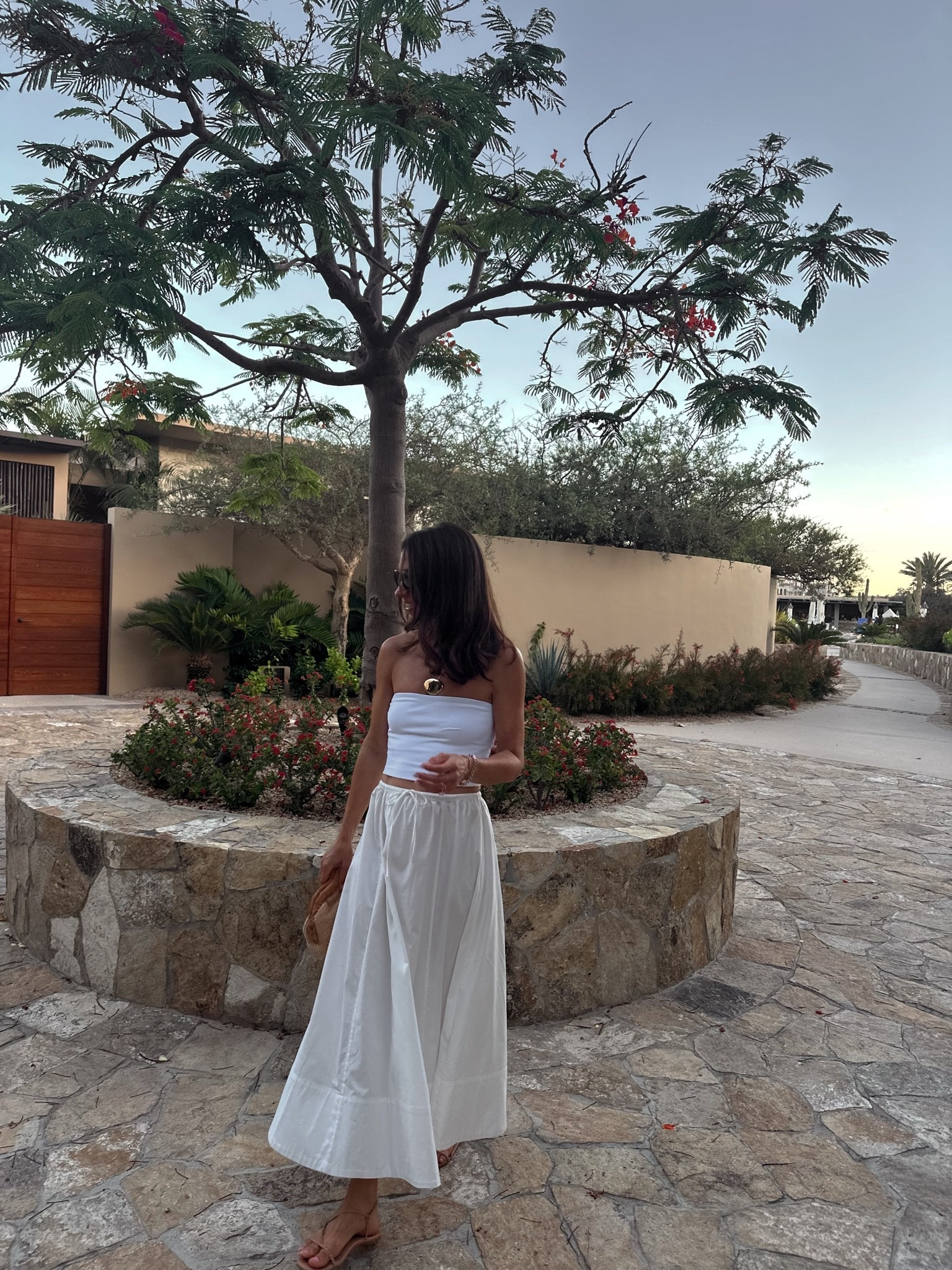 Last night’s summer outfit 
Skirt is in petite sizing and short gal friendly

#LTKOver40