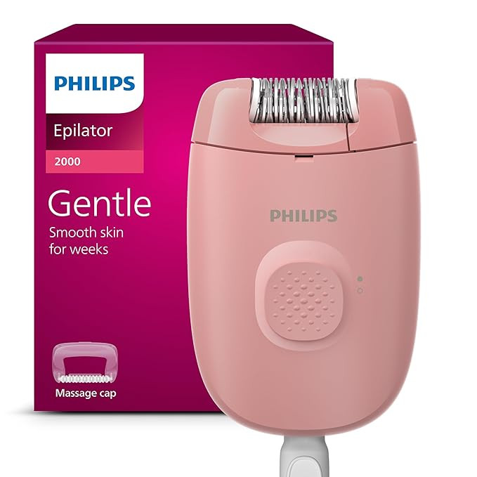 Philips Epilator Series 2000, Corded Epilator for Legs and Body, Hair Removal Device for Women, M... | Amazon (US)