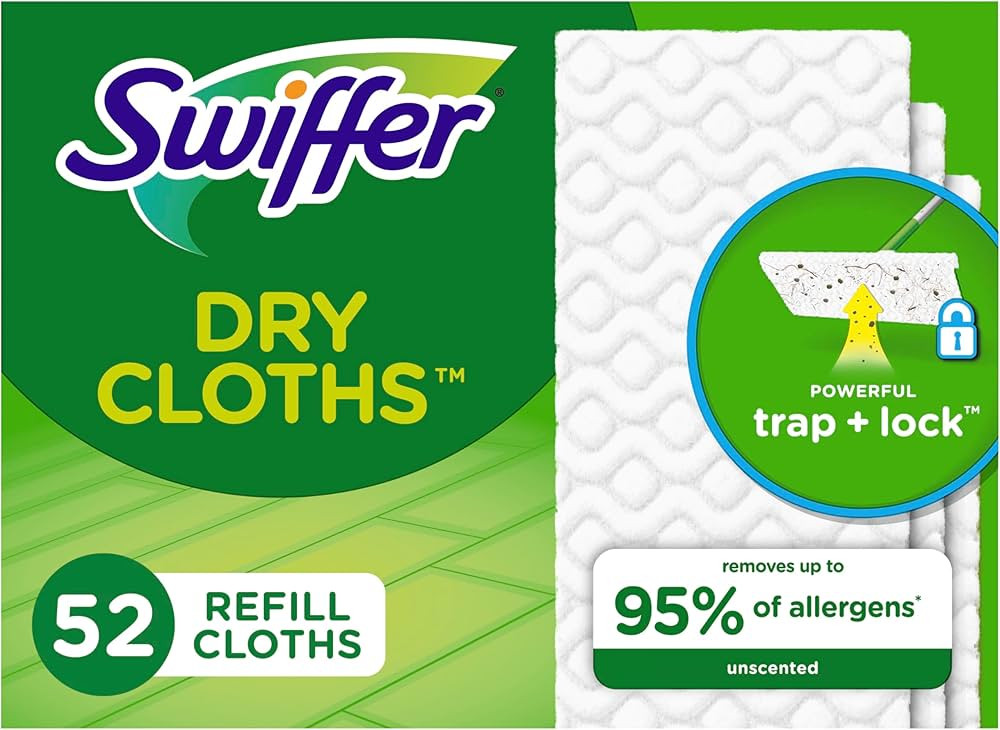 Swiffer Sweep + Mop, Dry Pads Refill, Floor Cleaner for Dirt, Dust, Hair, Cleaning Cloths for Mop... | Amazon (US)