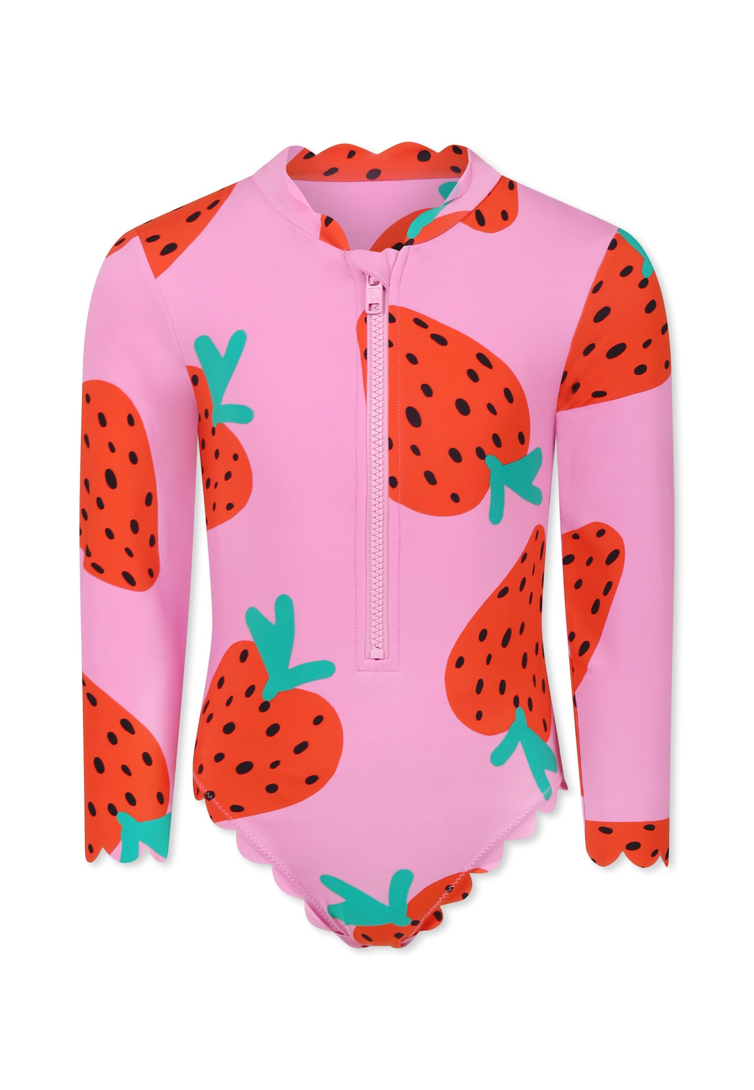 Stella McCartney Kids Pink Swimsuit For Girl With Strawberry | Italist.com US