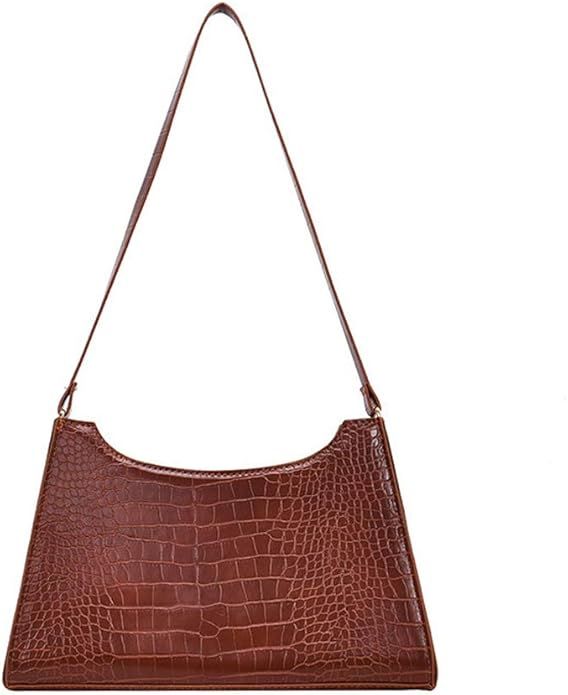 AMHDV Retro Shoulder Bag Crocodile Pattern Handbags for Women | Amazon (US)