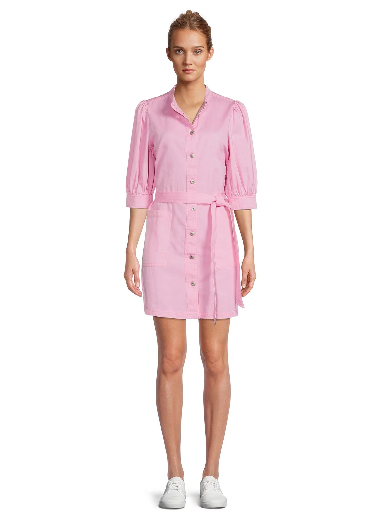 The Get Women’s Denim Utility Mini Dress - Walmart.com | Walmart (US)