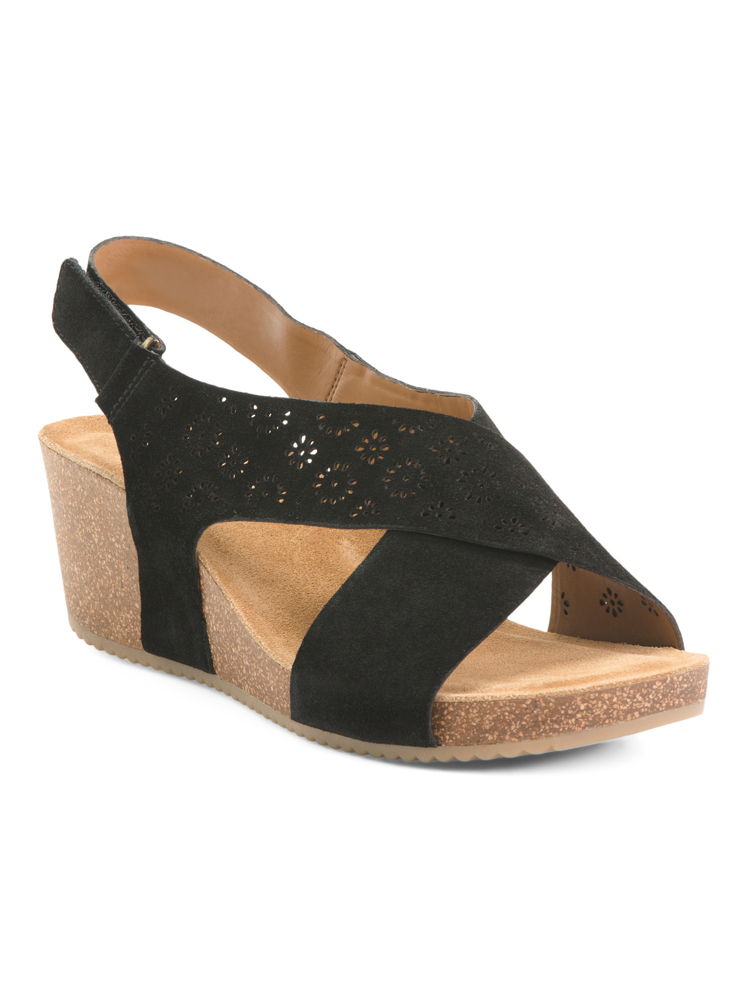 Suede Comfort Wedge Sandals | Women's Shoes | Marshalls | Marshalls