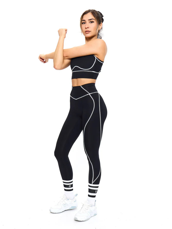 Airbrush Hourglass Legging - Indigo Shadow | Buffbunny