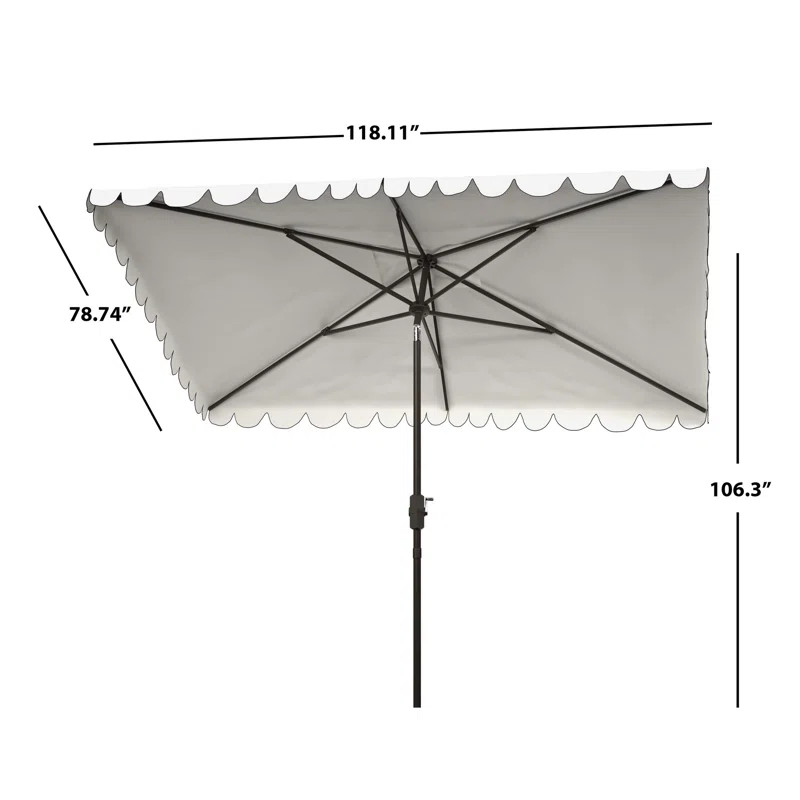 Bourbana 118.1'' Rectangle Market Umbrella | Wayfair North America